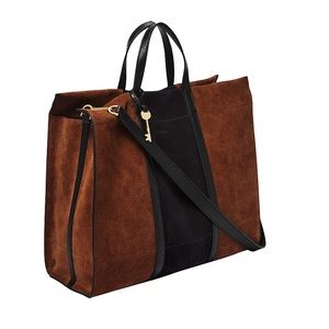 Fossil Women's Carmen Leather Tote Purse Handbag